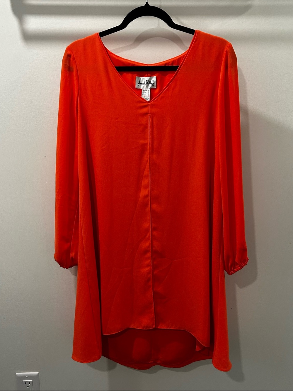 Joseph Ribkoff Orange Tunic Dress Cutout Sleeves Size 10 - Picture 1 of 10